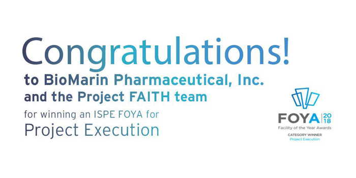 IPSE Facility of the Year awarded to BioMarin Pharmeceutical